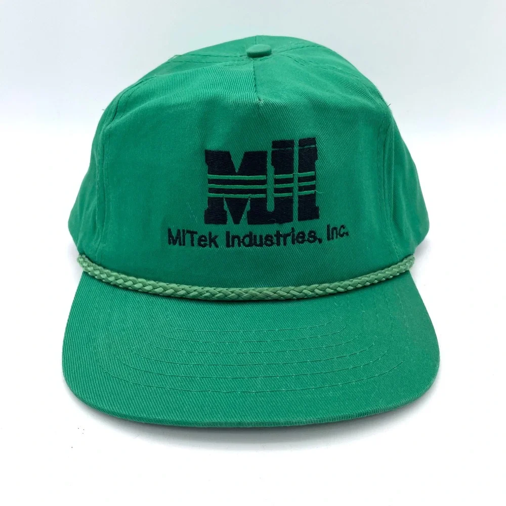 KC Snapback Hat Cotton Men OS Green Good MiTek Industries Vintage Rope Cap